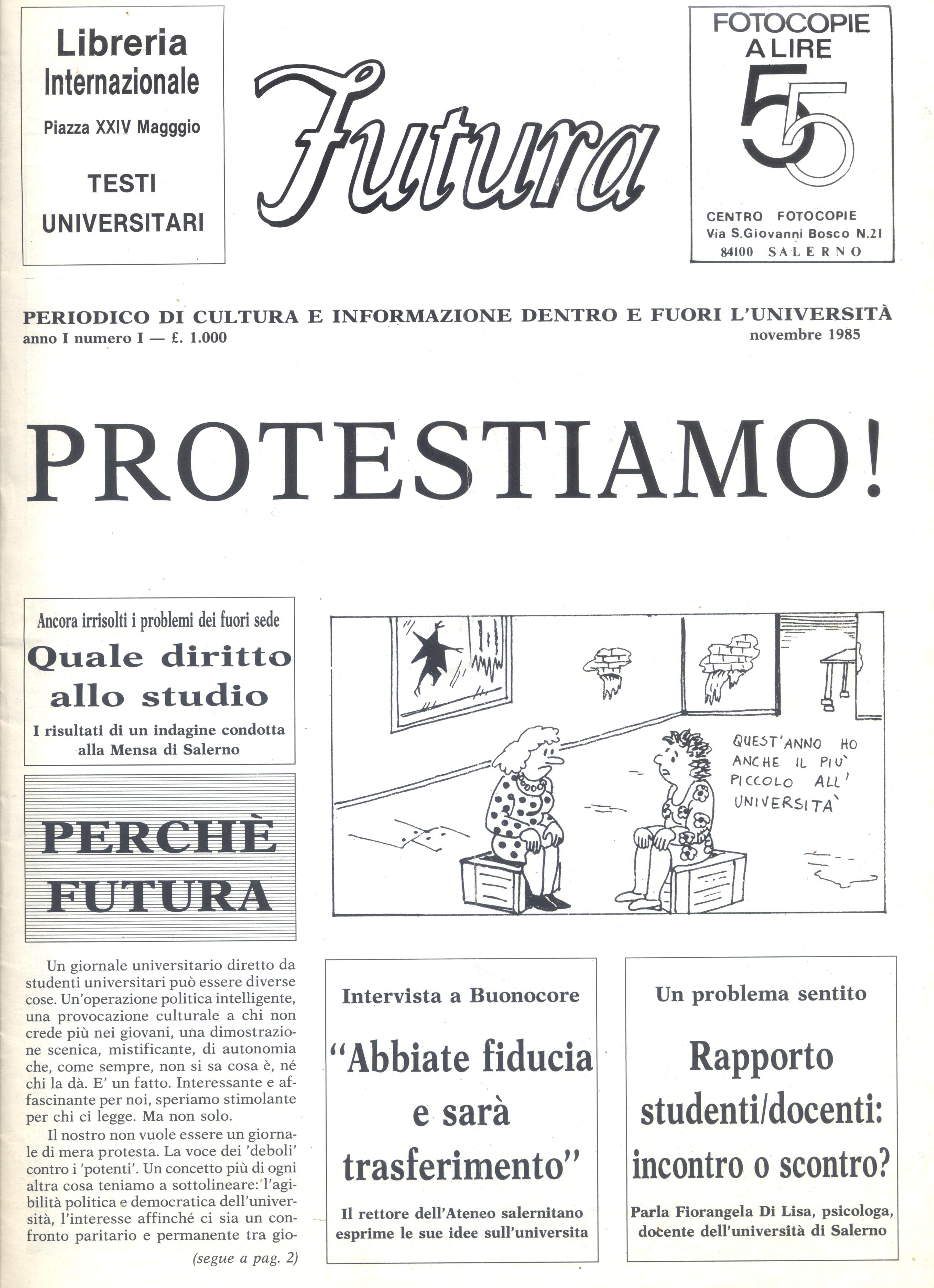 Futura periodico di cultura e informazione dentro e fuori l'università